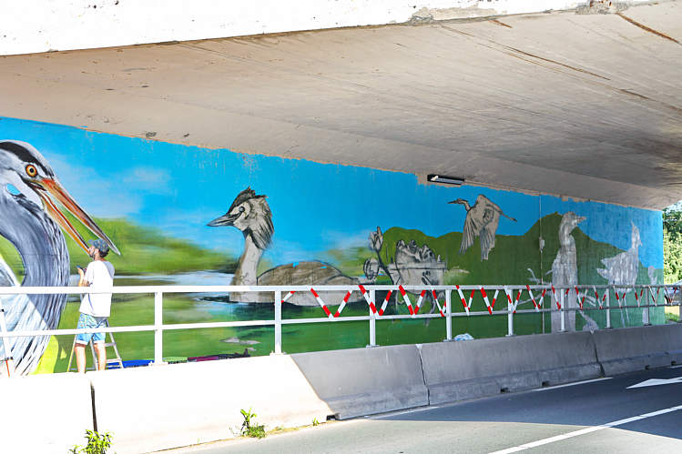 Graffiti-Art in viaduct/tunneltje onder de A12_12